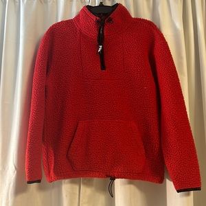 Red 1/4 zip fleece